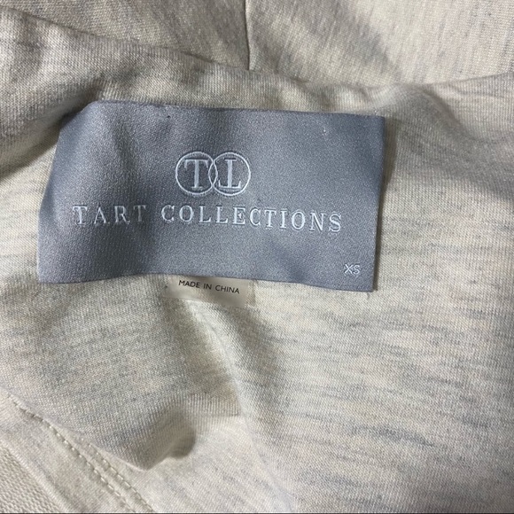 Tart Collections Size XS Jacket Open Front Oatmeal Zipper Pockets Poplin - Picture 2 of 10